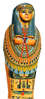 An Egyptian mummy
