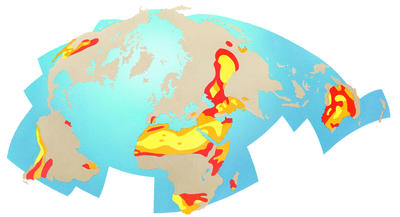 This map shows the extent of the world's deserts today and how they might increase.