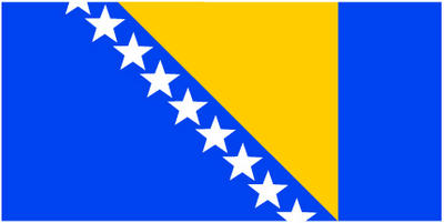The flag of Bosnia and Herzegovina shows the shield of a medieval king of Bosnia.